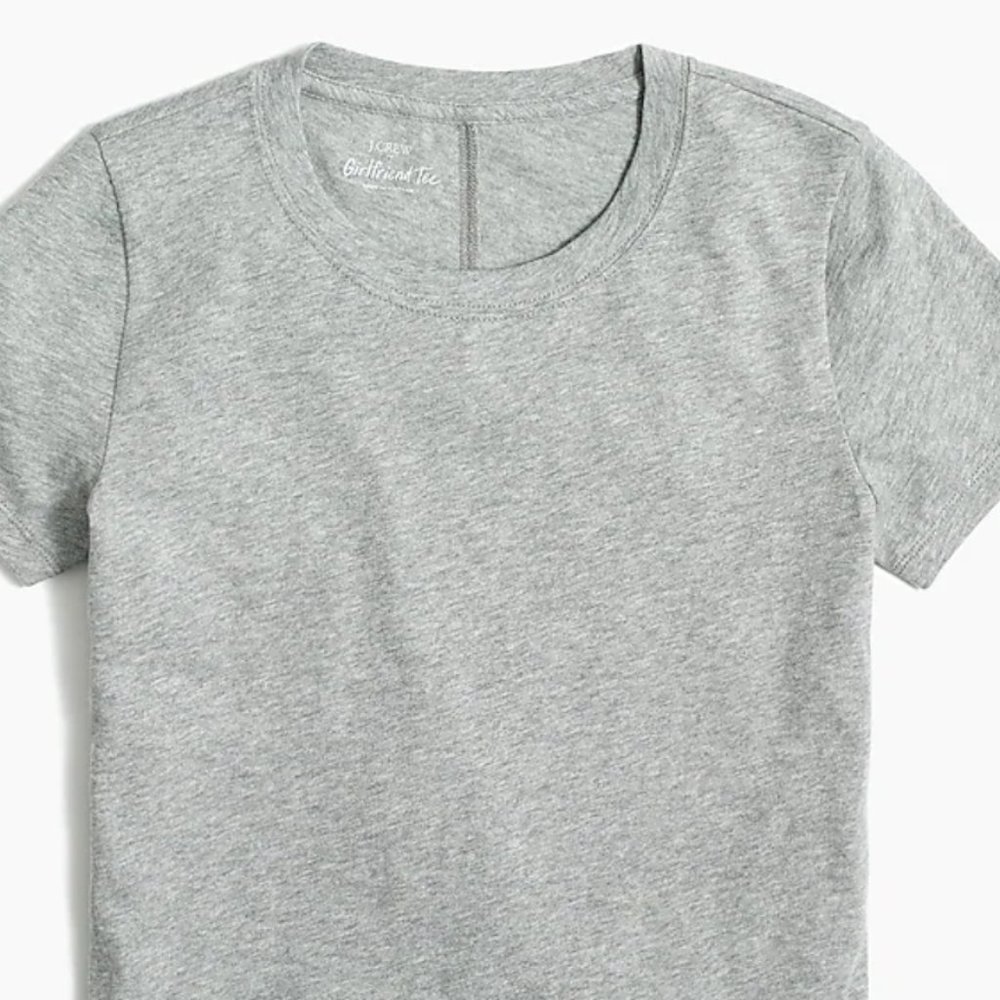 J. Crew Heather Gray Girlfriend Tee